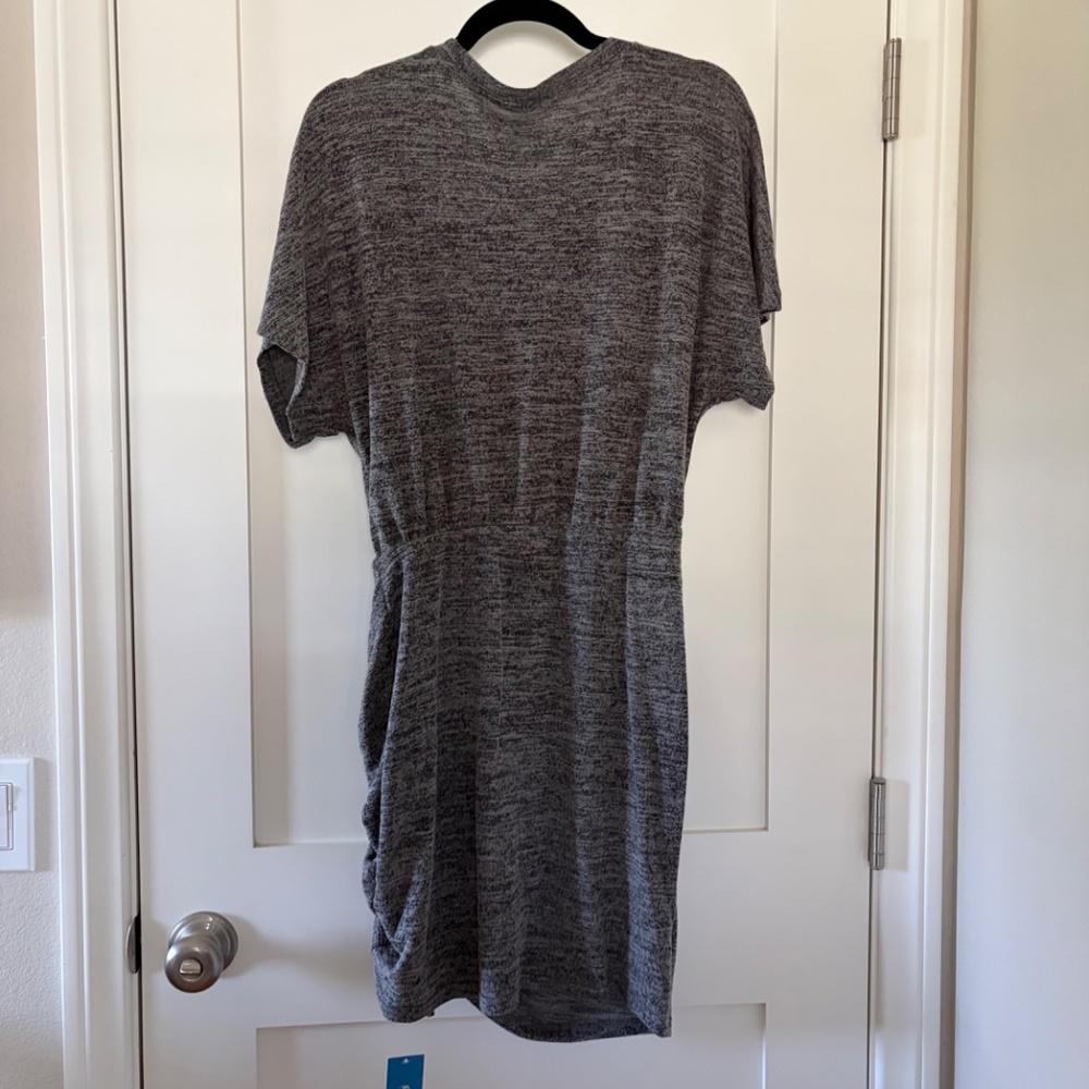 Marled Knit Ruched Drawstring Dress - Picture 4 of 5